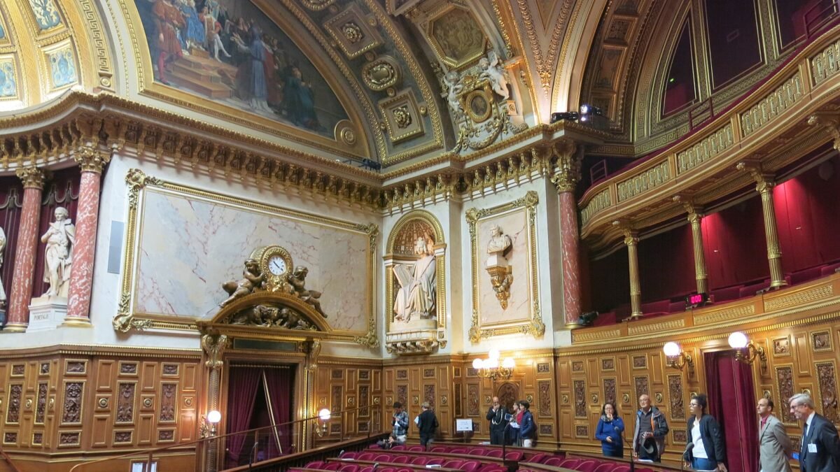 L'hémicycle du Sénat français, vu depuis les tribunes