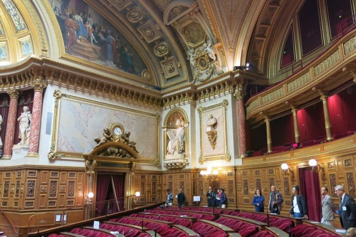 L'hémicycle du Sénat français, vu depuis les tribunes